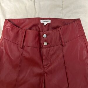 garage xs lether red pants